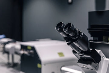 Side of Lab Microscope