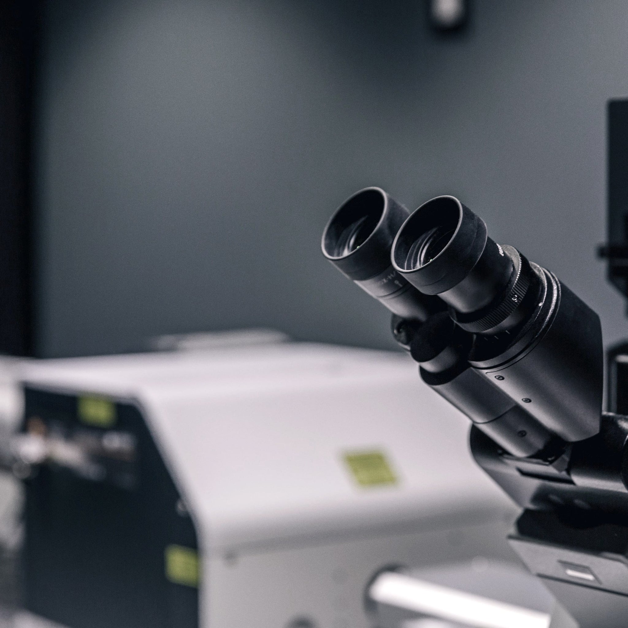 Side of Lab Microscope