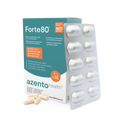Forte80 supplement packaging with white capsules on a white background